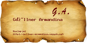 Göllner Armandina névjegykártya